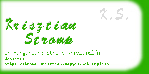 krisztian stromp business card